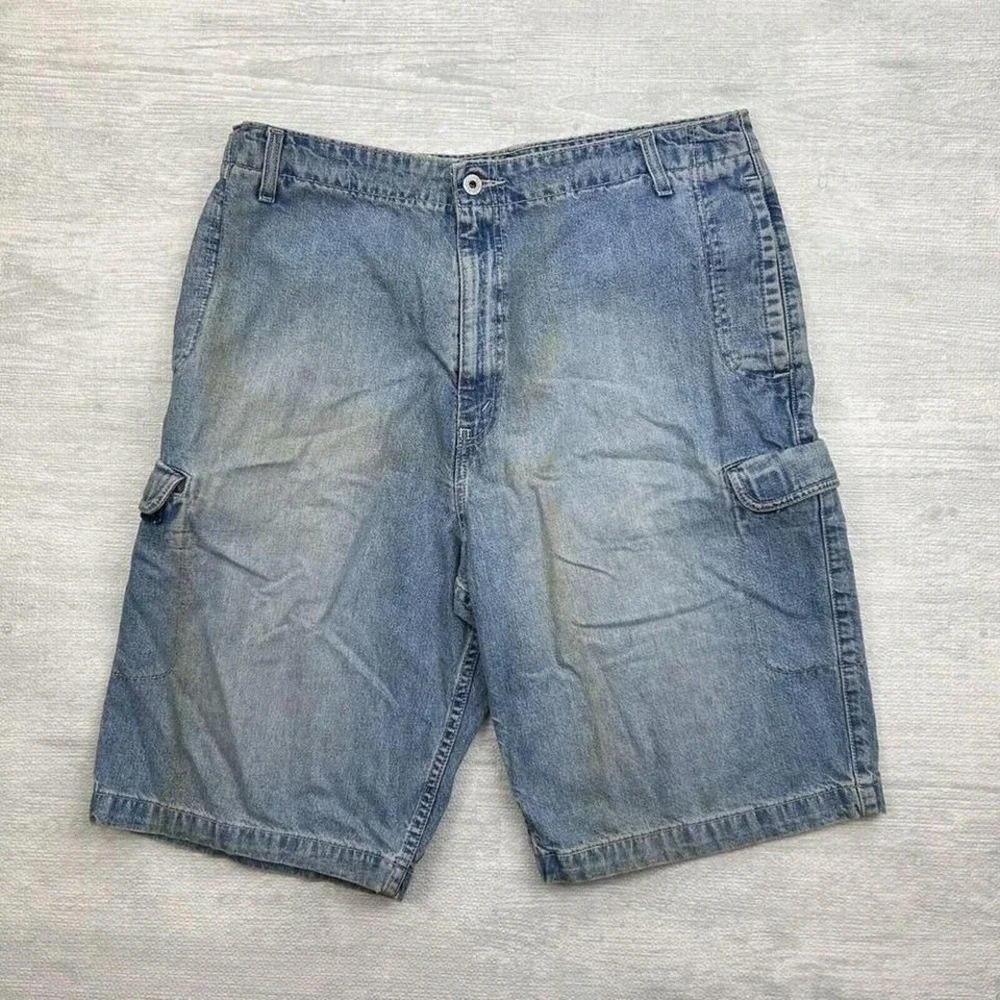 Vintage Levi's Dry Goods Denim Shorts‎ Mens 36 Faded Light Wash Jeans Cargo